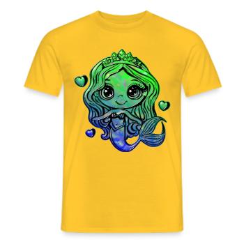 Douce Sirène 1 - T-shirt homme - jaune - Devant - AI Model Male 178 dark (178cm)