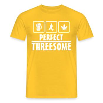 Trio parfait - T-shirt homme - jaune - Devant - AI Model Male 178 dark (178cm)