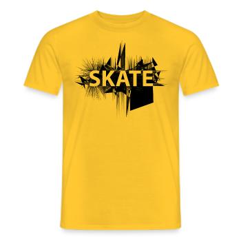 Skate Skating Skater Skateboard - Männer T-Shirt - Gelb - Vorne - AI Model Male 178 dark (178cm)