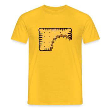 Biscuit!!! - T-shirt homme - jaune - Devant - AI Model Male 178 dark (178cm)