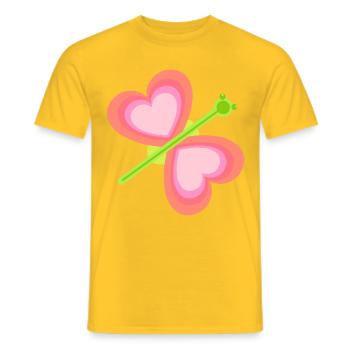 Rétro Vintage Insecte Papillon Papillon Enfant - T-shirt homme - jaune - Devant - AI Model Male 178 dark (178cm)