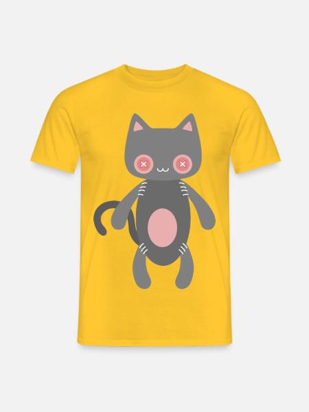 Kawaii Stitch Cat - Männer T-Shirt - Gelb