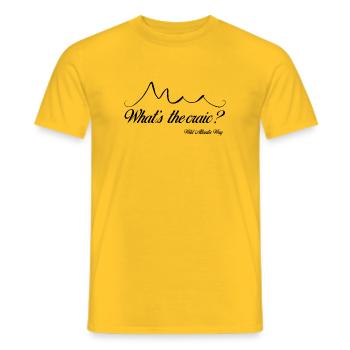 Wild Atlantic Way Ireland - What’s the craic? - Men's T-Shirt - yellow - Front - AI Model Male 178 dark (178cm)