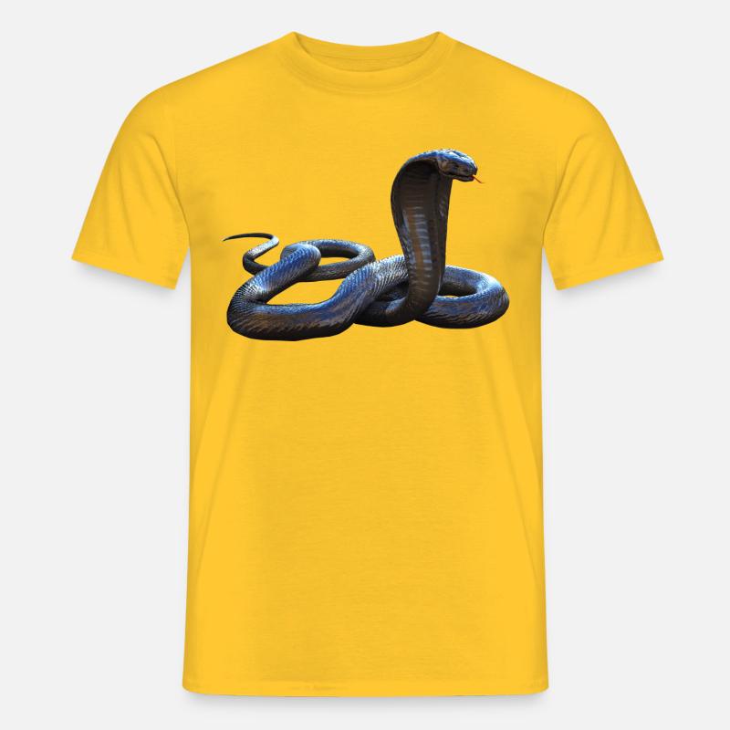 Schlange viper - Männer T-Shirt - Gelb