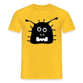 Covi the crazy corona virus - Men's T-Shirt - yellow - Front - AI Model Male 178 dark (178cm)