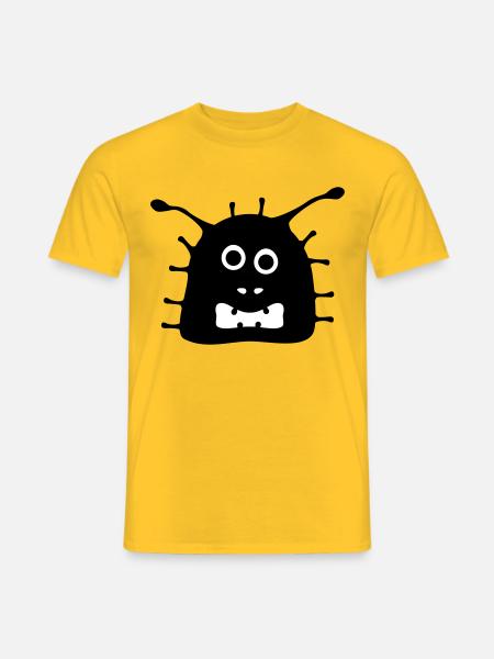 Covi the crazy corona virus - Men's T-Shirt - yellow