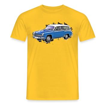 Wartburg 311 Kombi - Männer T-Shirt - Gelb - Vorne - AI Model Male 178 dark (178cm)