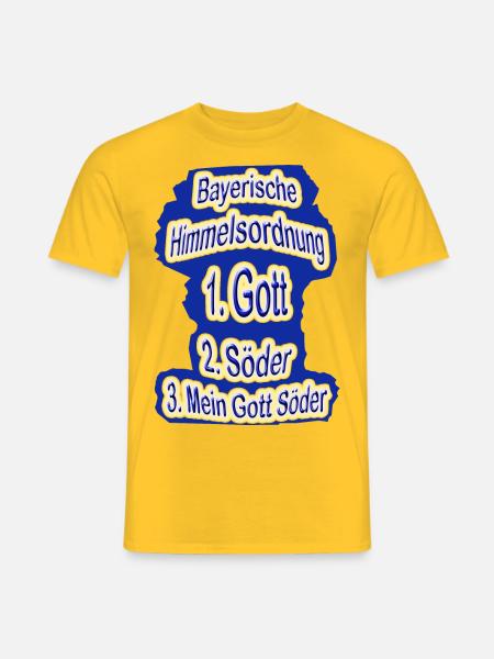 Mein Gott Söder Humor Politik jokebank Freistaat B - Männer T-Shirt - Gelb