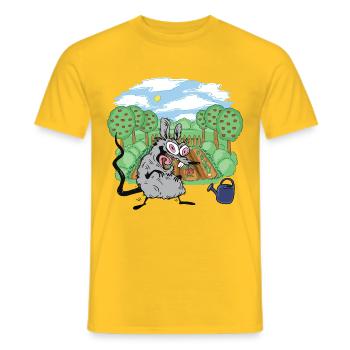 Garten Ratte Gärtner Hobbygärtner Nager - Männer T-Shirt - Gelb - Vorne - AI Model Male 178 dark (178cm)