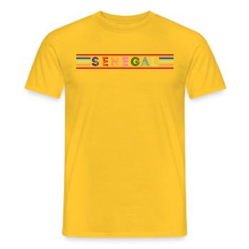 Senegal - Men's T-Shirt - yellow - Front - AI Model Male 178 dark (178cm)