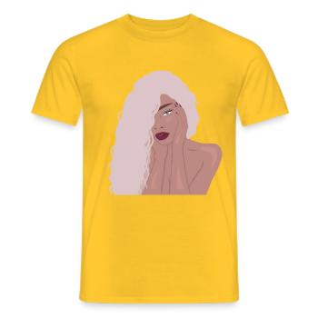 Sexy girl - Männer T-Shirt - Gelb - Vorne - AI Model Male 178 dark (178cm)