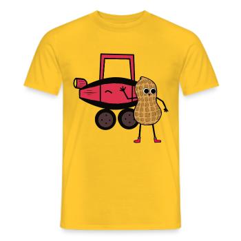 Peanut Car Driver Children's Driver's License Driver - Men's T-Shirt - yellow - Front - AI Model Male 178 dark (178cm)