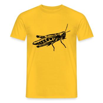 grasshopper graphic - Men's T-Shirt - yellow - Front - AI Model Male 178 dark (178cm)
