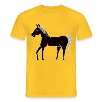 Riding1 Rider Horse Fool Equestrian Sports Riding Stable - Men's T-Shirt - yellow - Front - AI Model Male 178 dark (178cm)