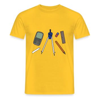 mathématiques - T-shirt homme - jaune - Devant - AI Model Male 178 dark (178cm)