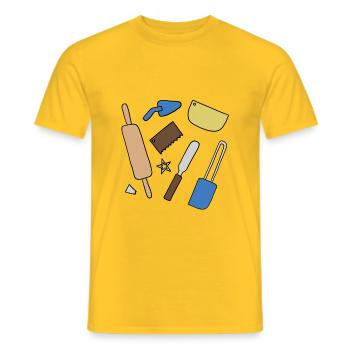 confectioner - Men's T-Shirt - yellow - Front - AI Model Male 178 dark (178cm)