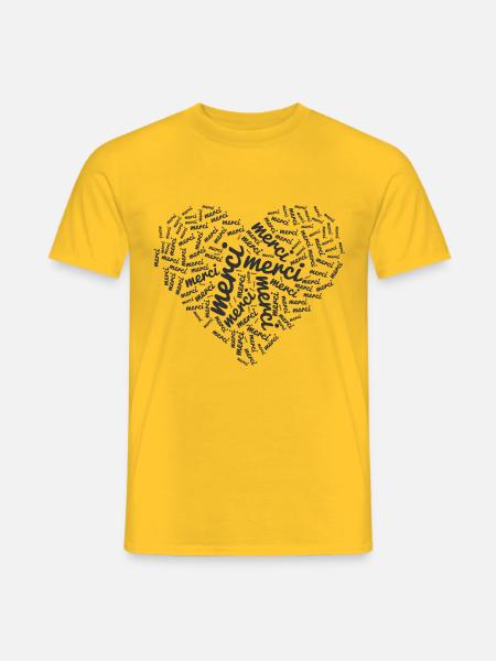 Danke! Nachricht, um Danke zu sagen - Männer T-Shirt - Gelb