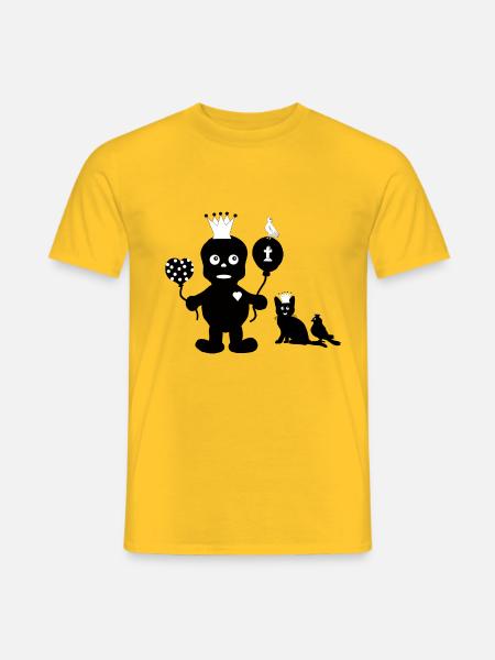 Kleiner Grufti mit seinen Freunden Silhouette Dark - Männer T-Shirt - Gelb