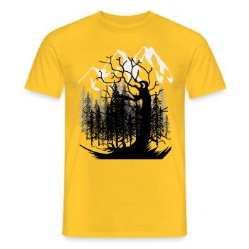 Natur Wildnis Gebirge Wild Wald Umwelt Naturschutz - Männer T-Shirt - Gelb - Vorne - AI Model Male 178 dark (178cm)