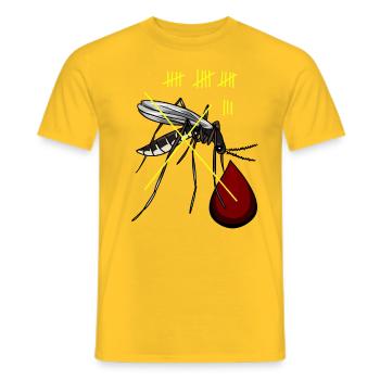 Moustique de sang Insecte nuisible Vermine Moustiques - T-shirt homme - jaune - Devant - AI Model Male 178 dark (178cm)