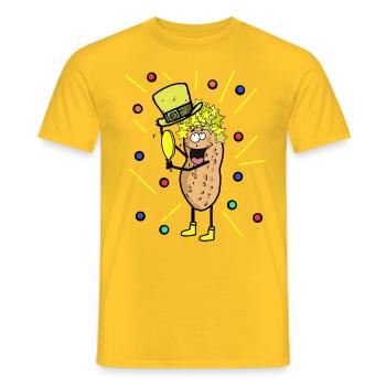Peanut Stars Starlet Nut Show Stage Star - T-shirt homme - jaune - Devant - AI Model Male 178 dark (178cm)