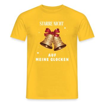 Lustiges Weihnachten Dirty Humor für Erwachsene - Männer T-Shirt - Gelb - Vorne - AI Model Male 178 dark (178cm)