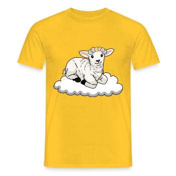 Sheep Sheep - Men's T-Shirt - yellow - Front - AI Model Male 178 dark (178cm)