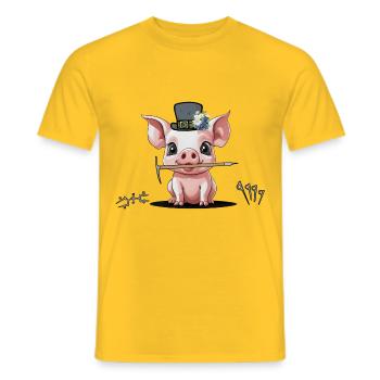 Porte-bonheur Alpinisme Alpinisme Alpinisme - T-shirt homme - jaune - Devant - AI Model Male 178 dark (178cm)