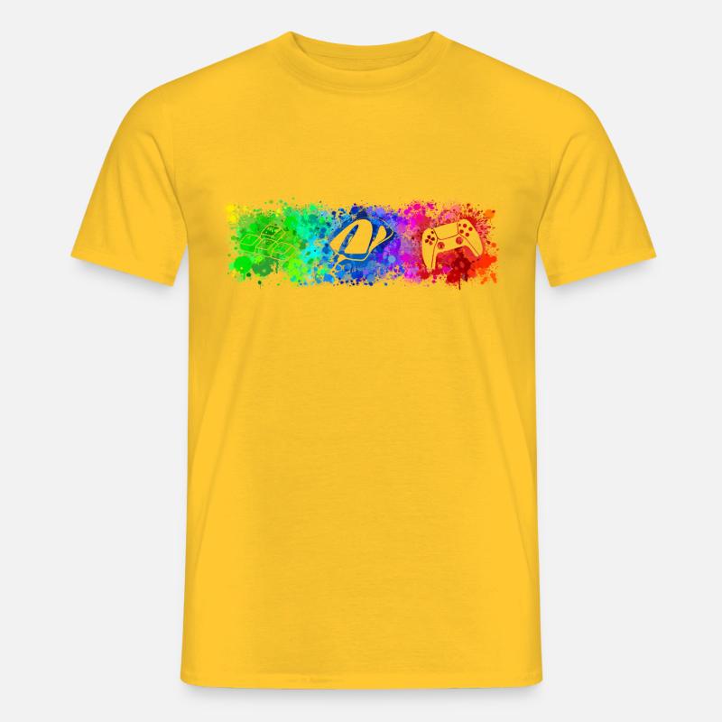 WASD Mouse Controller Rainbow - Männer T-Shirt - Gelb