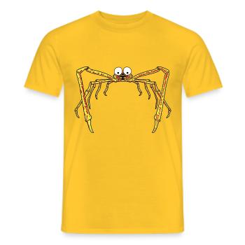 japanisch Riesenkrabbe Riesenkrabben Krebse Japan - Männer T-Shirt - Gelb - Vorne - AI Model Male 178 dark (178cm)
