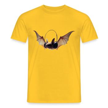 Les chauves-souris ont une ouïe vive - T-shirt homme - jaune - Devant - AI Model Male 178 dark (178cm)