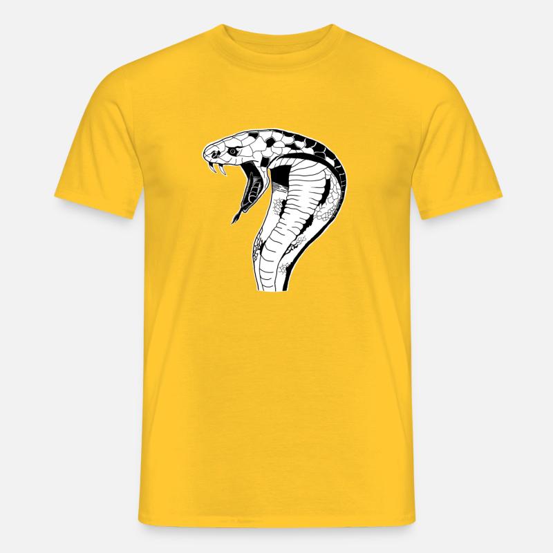 Snake. Cool gift idea - Men's T-Shirt - yellow