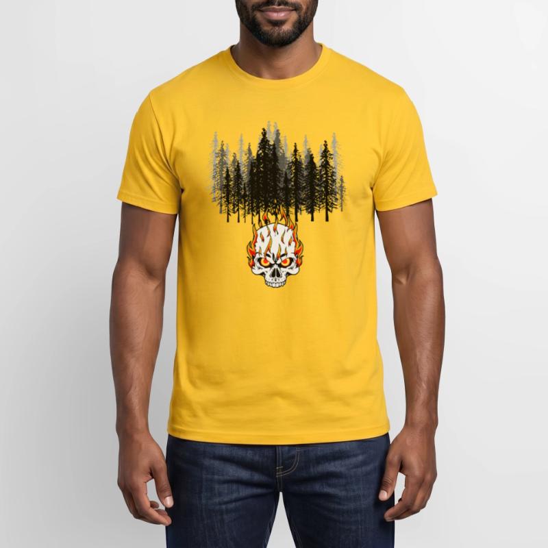 Forest fire fire fire devil flame conservation Men’s T-shirt