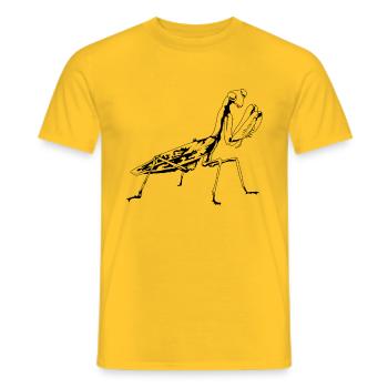 Mante religieuse insecte nature environnement insectes - T-shirt homme - jaune - Devant - AI Model Male 178 dark (178cm)