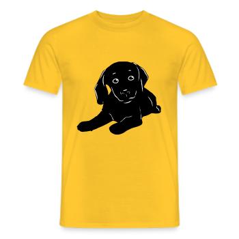 Hunde Baby Hund Haustiere Kinder Kind Hund - Männer T-Shirt - Gelb - Vorne - AI Model Male 178 dark (178cm)