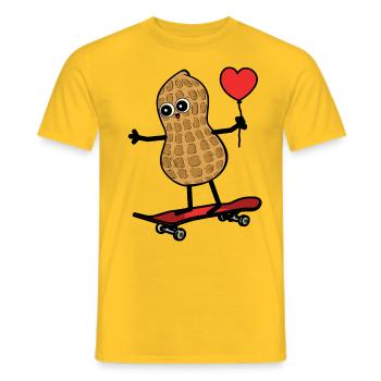 Peanut Skater Fantasy Kids Teens Sports - Men's T-Shirt - yellow - Front - AI Model Male 178 dark (178cm)