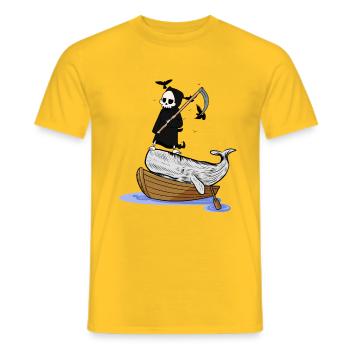 Sensenmann Tod Seefahrer Meerestiere Umwelt Tog - Männer T-Shirt - Gelb - Vorne - AI Model Male 178 dark (178cm)