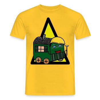 Construction Construction Site Construction Trailer Builder Commercial - Men's T-Shirt - yellow - Front - AI Model Male 178 dark (178cm)
