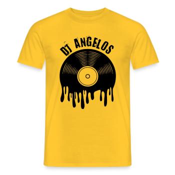 DJ angelos - Men's T-Shirt - yellow - Front - AI Model Male 178 dark (178cm)