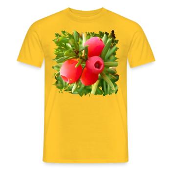 L’if est un conifère natif toxique - T-shirt homme - jaune - Devant - AI Model Male 178 dark (178cm)
