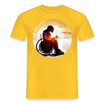 Les Jeux paralympiques brisent les stéréotypes - T-shirt homme - jaune - Devant - AI Model Male 178 dark (178cm)