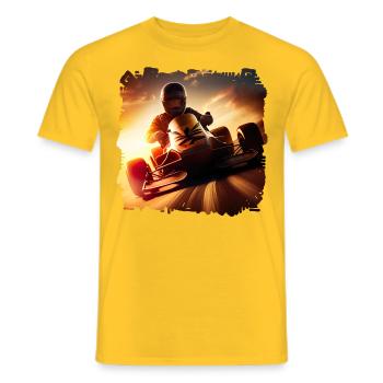 Il y a aussi des championnats dans les courses de karting - T-shirt homme - jaune - Devant - AI Model Male 178 dark (178cm)