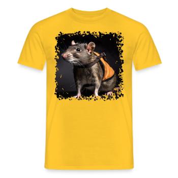 Wer Ratten hat, hat keine Mäuse! - Männer T-Shirt - Gelb - Vorne - AI Model Male 178 dark (178cm)