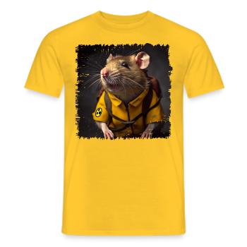 Ratten können Minen erschnüffeln - Männer T-Shirt - Gelb - Vorne - AI Model Male 178 dark (178cm)