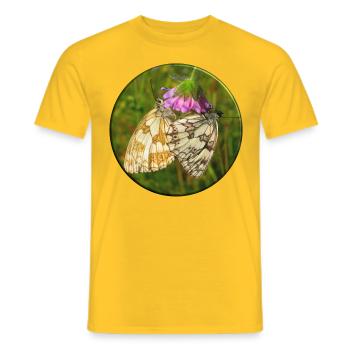 Two blues in family planning - Men's T-Shirt - yellow - Front - AI Model Male 178 dark (178cm)