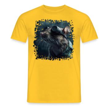 Rats see poorly - Men's T-Shirt - yellow - Front - AI Model Male 178 dark (178cm)