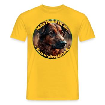 Unseren inneren Schweinehund zu besiegen - Männer T-Shirt - Gelb - Vorne - AI Model Male 178 dark (178cm)