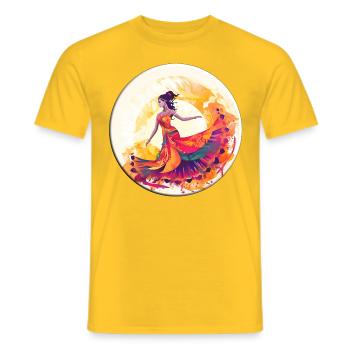 Der Bauchtanz fördert die Körperbeherrschung - Männer T-Shirt - Gelb - Vorne - AI Model Male 178 dark (178cm)