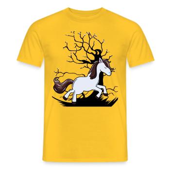 Wild Horse Pony Horses Child Children - Men's T-Shirt - yellow - Front - AI Model Male 178 dark (178cm)