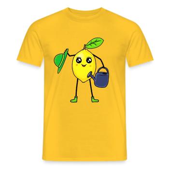 Citron Fruit Fruit Jardinier Arrosoir - T-shirt homme - jaune - Devant - AI Model Male 178 dark (178cm)